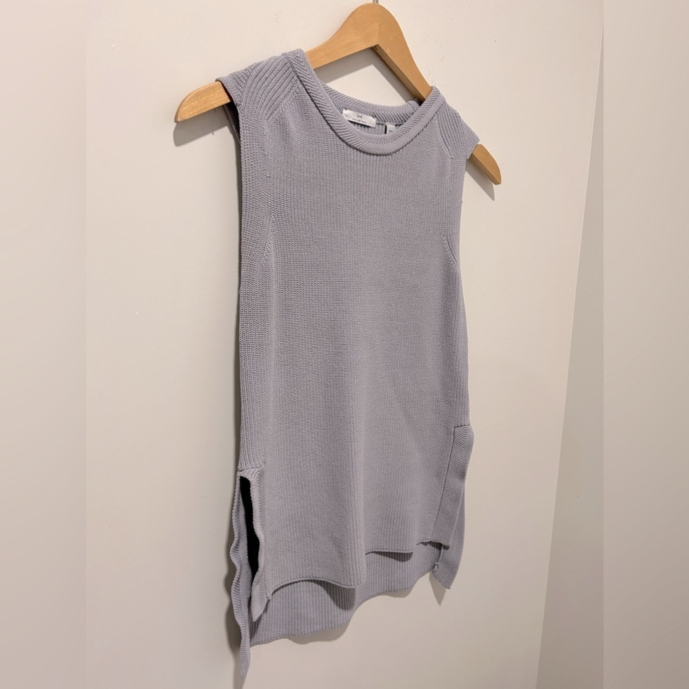 HALSTON SLEEVELESS KNIT SWEATER ~ size small - Picture 3 of 7